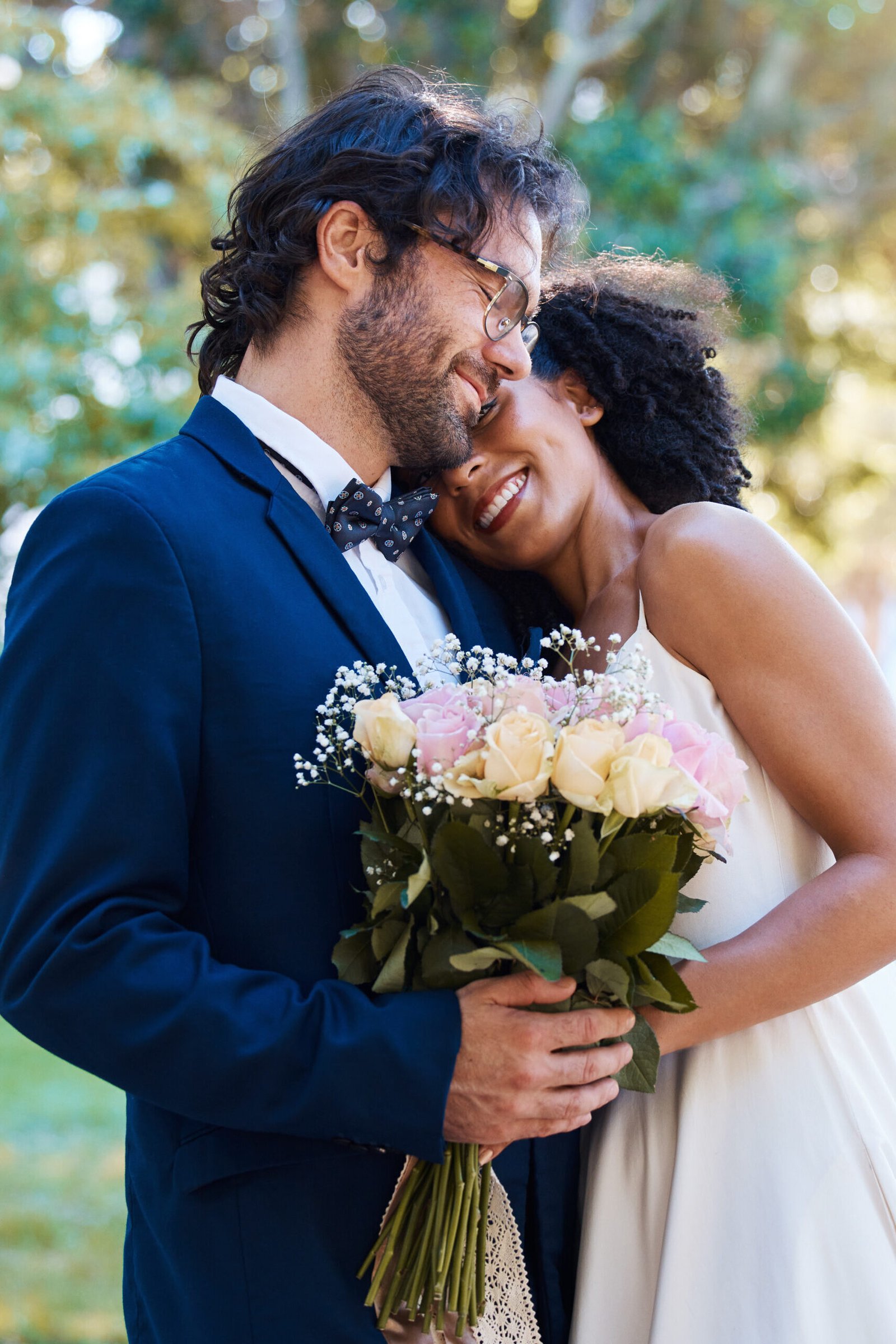 Home wedding hug couple and bride marriage bouquet out 2025 04 06 04 28 46 utc